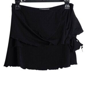 Black Flowy Swimsuit Cover Up Womens Stretch Skirt Size Large